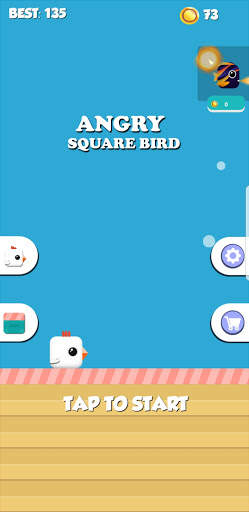 Angry Square Bird स्क्रीनशॉट 1