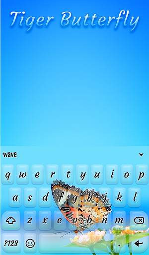 Tiger Butterfly Keyboard   Live Wallpaper screenshot 2