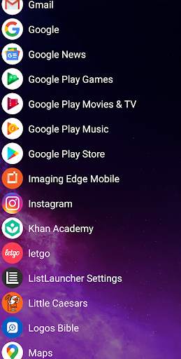 List Launcher screenshot 1