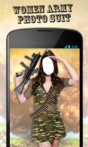 Women Army Photo Suit New screenshot 2