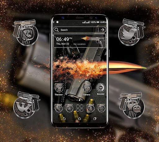 Gun Bullet Launcher Theme screenshot 1