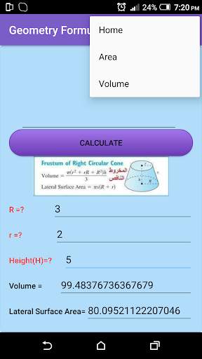 geometry formulas volume formula area & calculate screenshot 7