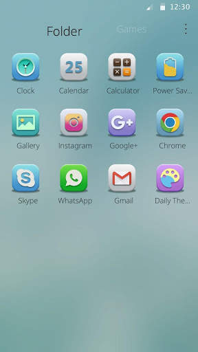 Parallel World Minimalist Blue Ice Cube Theme screenshot 3