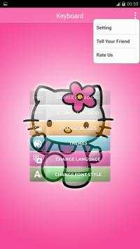 Cute Pink Kitty Cat Keyboard screenshot 2