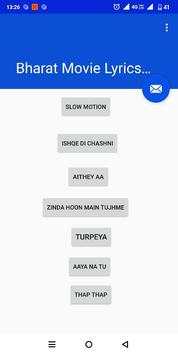 Bharat Movie Lyrics App screenshot 1