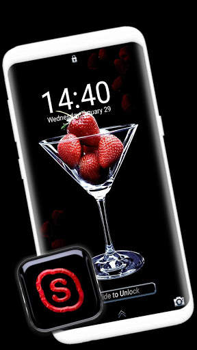 Strawberry Glass Launcher Theme screenshot 3