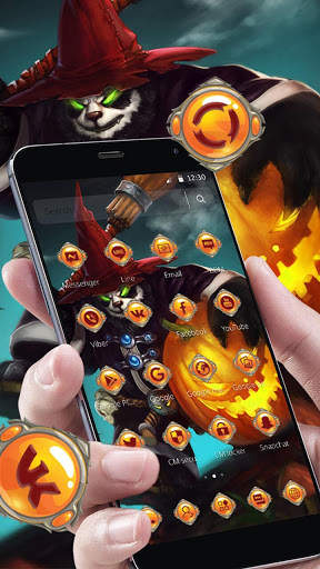 Halloween Panda Master Pumpkin Theme screenshot 2