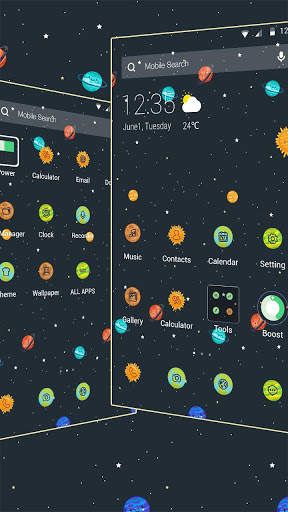 Cute Universe APUS Launcher Theme screenshot 1
