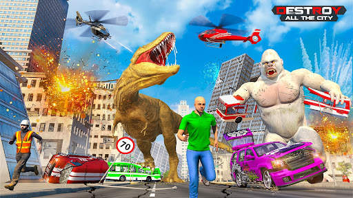 Angry Dinosaur City Rampage 3 تصوير الشاشة