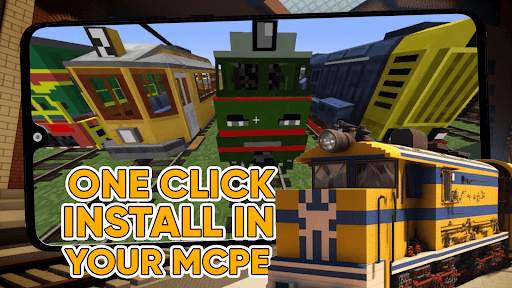 Train mod for Minecraft PE 3 تصوير الشاشة