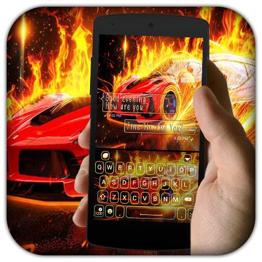 Burning car keyboard theme 1.0