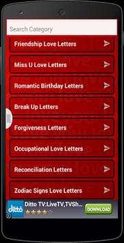 Romantic Love Letters स्क्रीनशॉट 1