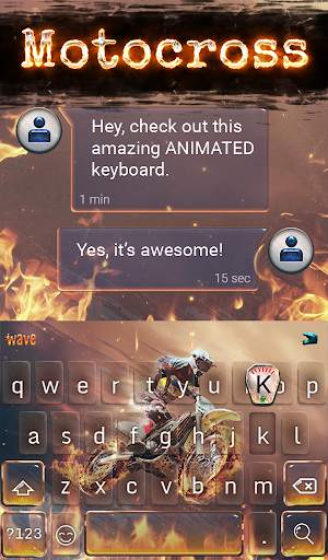 Motocross Animated Keyboard   Live Wallpaper screenshot 3