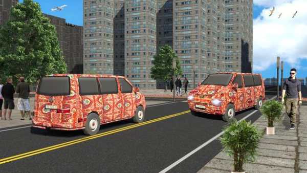 City Van Driving : MiniBus Public Transport screenshot 5