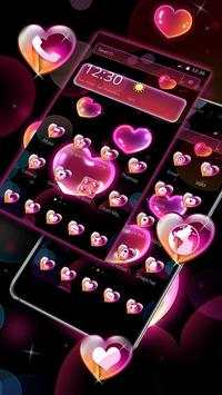 Neon Bubble Heart Theme screenshot 2
