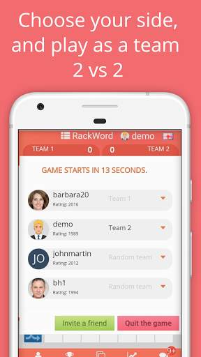 Rackword - Free real-time multiplayer word game screenshot 3
