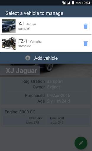 My Motors - Car & Bike logs screenshot 2