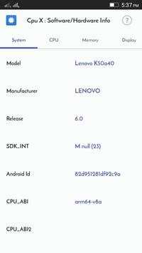 CPU X : Software/Hardware info screenshot 1