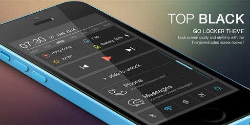 Top Black GO Locker Theme screenshot 5