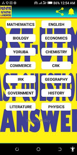 POST UTME PAST QUESTIONS AND ANSWERS screenshot 2