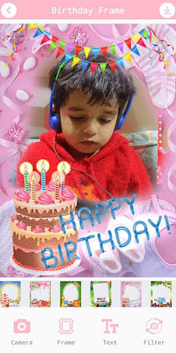 Birthday photo frame with name screenshot 4