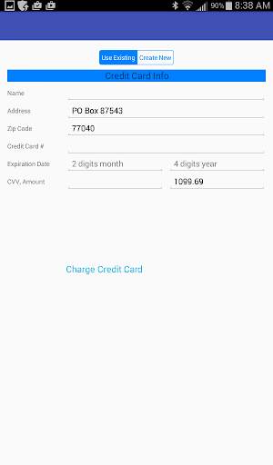 SAWIN CREDIT CARD APP. screenshot 2