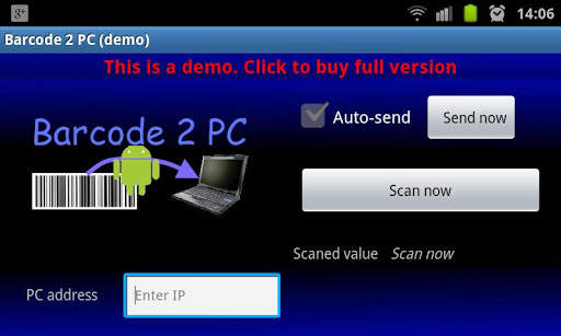 Barcode 2 PC demo 1 تصوير الشاشة