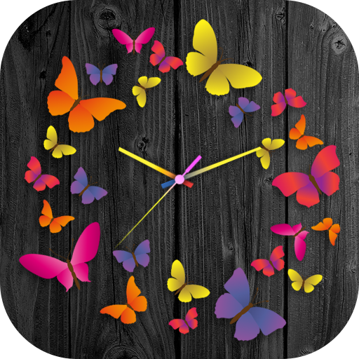 Butterfly Clock Live Wallpaper icon
