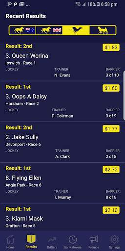 Plunge (Real-time racing algorithms and alerts) screenshot 2
