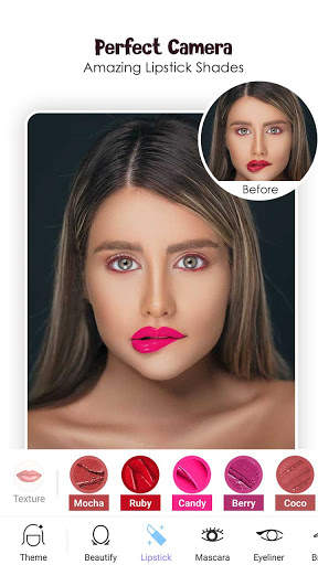 One-Tap Makeover-Face Beauty Makeup Camera screenshot 1