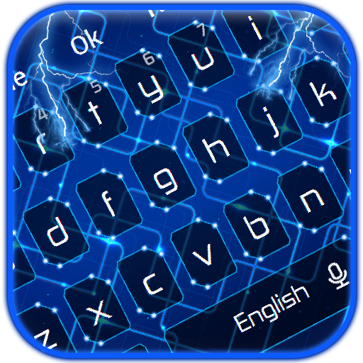 Blue Tech Electronic Keyboard Theme icon