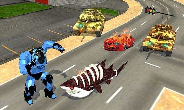 Transformation Robot Shark Game:Shark Simulator screenshot 5