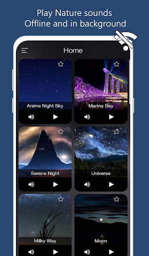 Relaxing Night: Sleep Sounds, Ambient Music screenshot 1