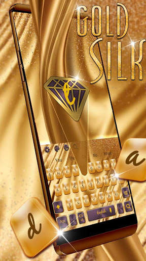 Golden Silk Keyboard Theme screenshot 2