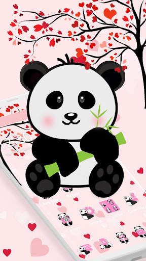 Pink Cute Baby Panda Theme screenshot 2