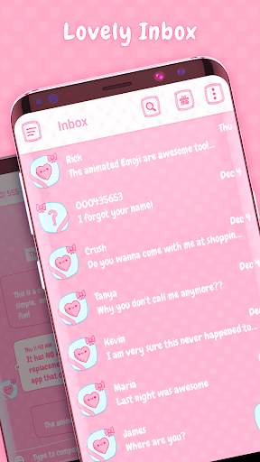 Pink messenger theme screenshot 1