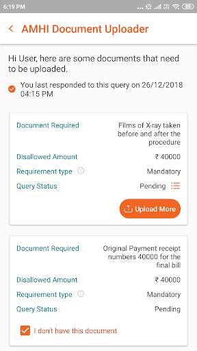 HDFC ERGO Health Claims docUpl screenshot 4