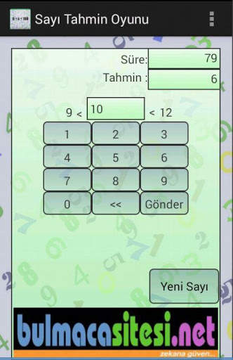 Sayı Tahmin Oyunu screenshot 2