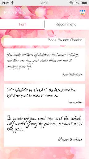 Rose Fonts screenshot 3