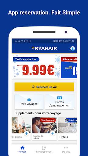 Ryanair - tarifs les plus bas screenshot 1