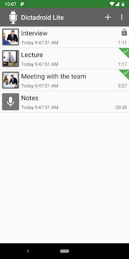 Dictadroid Lite - Voice Recorder screenshot 2