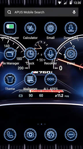 Car Dashboard  APUS Launcher theme screenshot 2