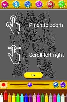 Robot Transform Coloring Pages games free screenshot 4