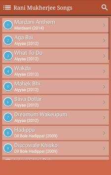 Hit Rani Mukherjee's Songs Lyr screenshot 2