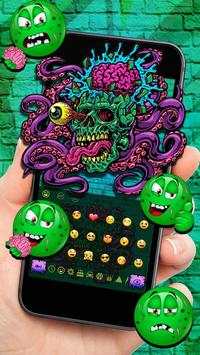 Zombie Skull Graffiti Keyboard screenshot 3