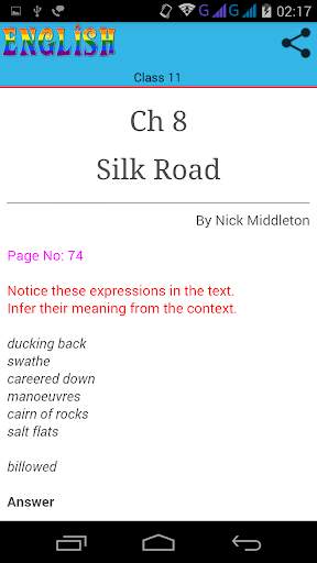Class 11 English Solutions screenshot 5