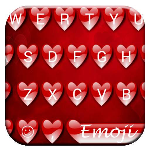 Valentine Red Emoji Keyboard 100