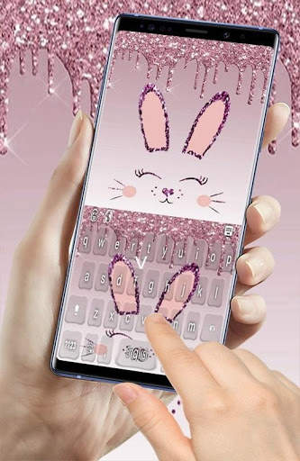 Glitter Bunny Keyboard screenshot 1