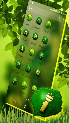 Green Leaf Launcher Theme screenshot 4