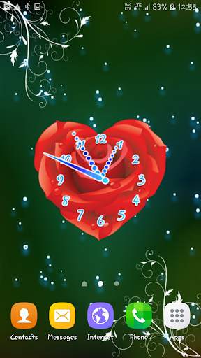 Rose Flower Clock screenshot 2